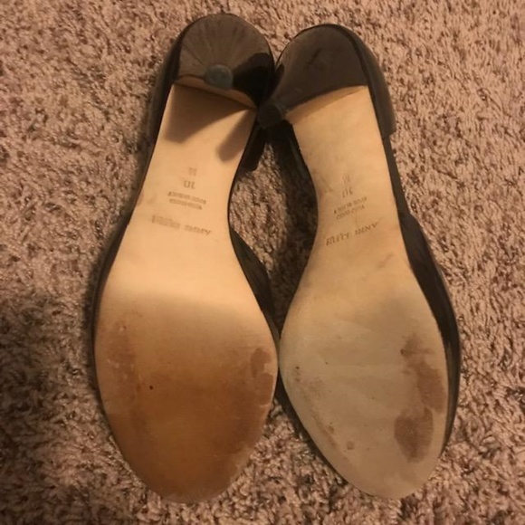 Anne Klein Chocolat Patent Leather Peep Toe Pumps - Picture 4 of 4